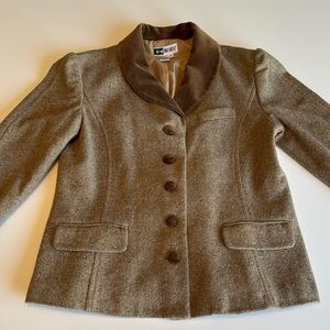 Vintage Women's Brown Tweed Jacket